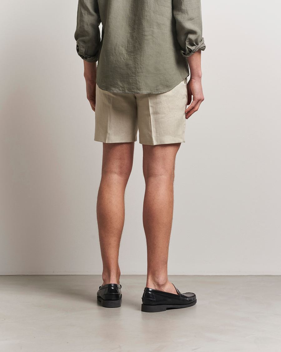 Men | Shorts | Tiger of Sweden | Thiago Linen Shorts Cream Sand