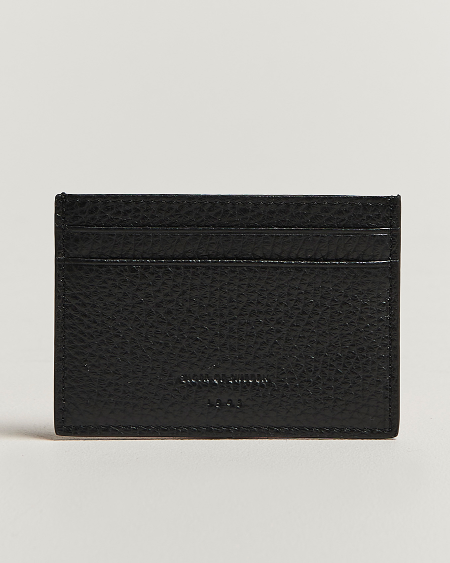 Men | Wallets | Tiger of Sweden | Wharf Leather Card Holder Black