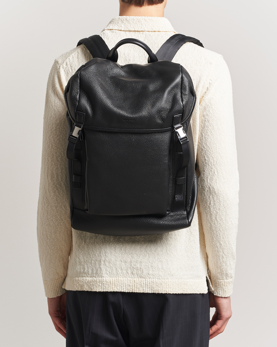 Men | Bags | Tiger of Sweden | Baha Leather Backpack Black