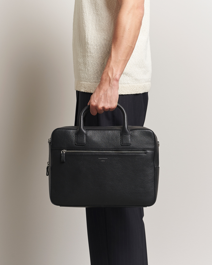 Men | Tiger of Sweden Beckholmen Leather Briefcase Black | Tiger of Sweden | Beckholmen Leather Briefcase Black