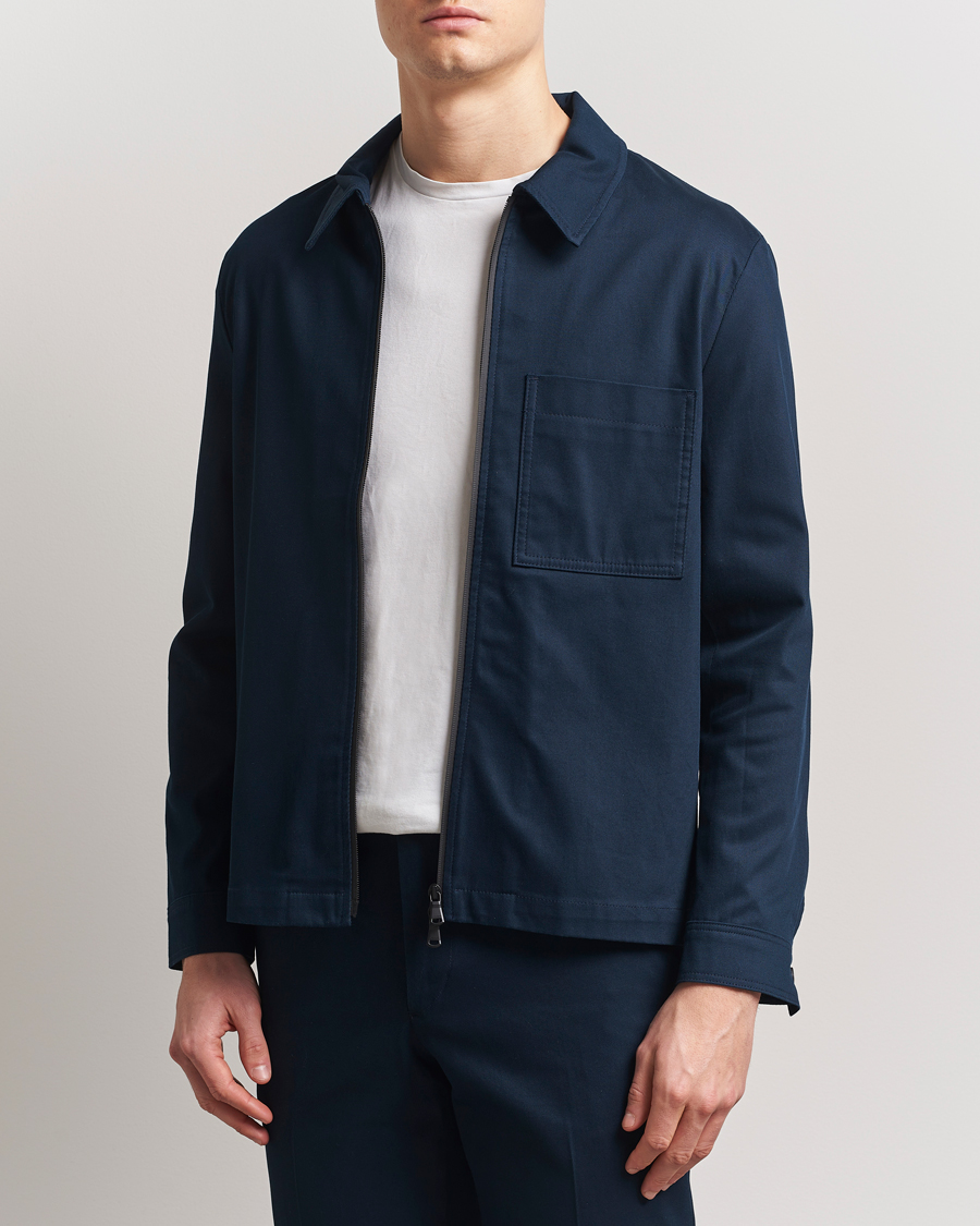 Men | Shirts | J.Lindeberg | Julius Cotton Twill Overshirt Navy