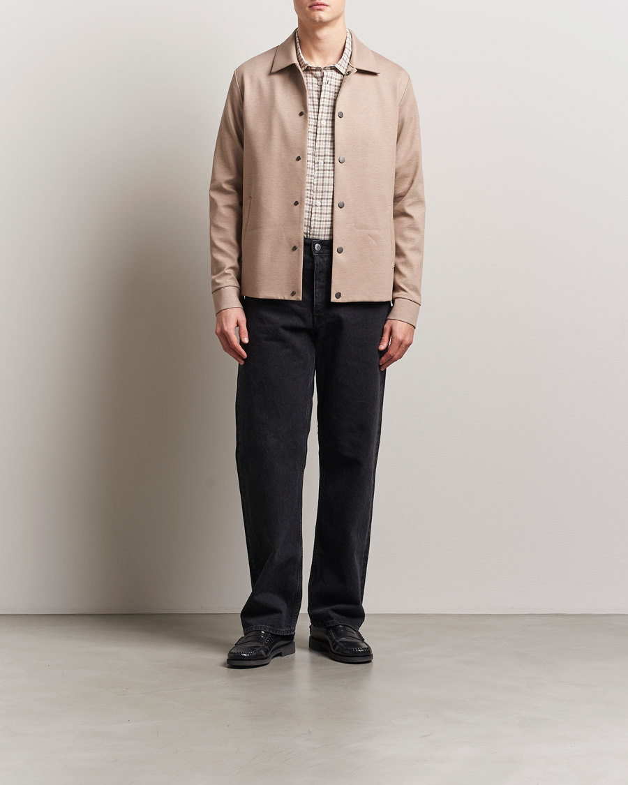 Men | Coats & Jackets | Harris Wharf London | Loro Piana Cavalry Twill Coach Jacket Oat