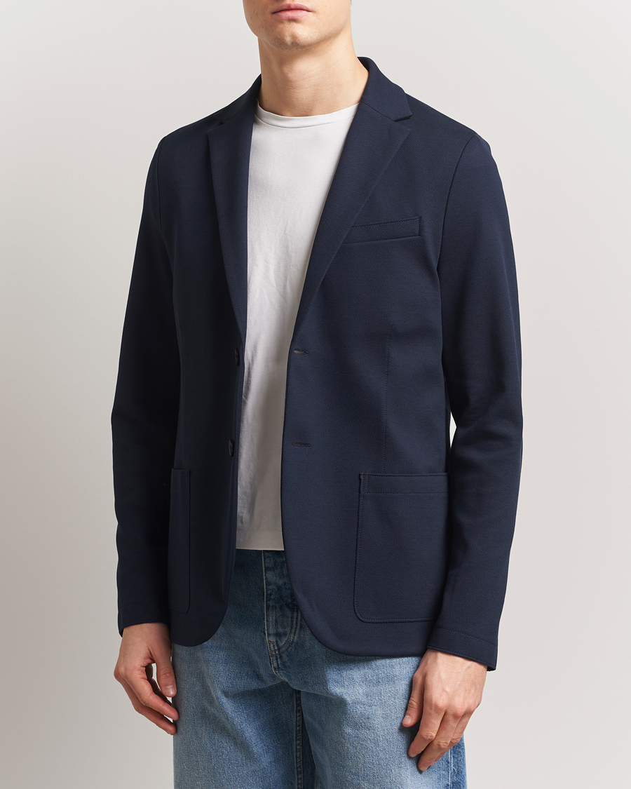 Men | Blazers | Harris Wharf London | Loro Piana Cavalry Twill Blazer Navy Blue