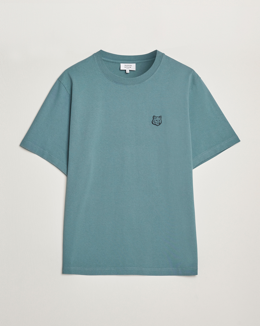 Men | T-Shirts | Maison Kitsuné | Tonal Fox Head T-Shirt Seine Blue