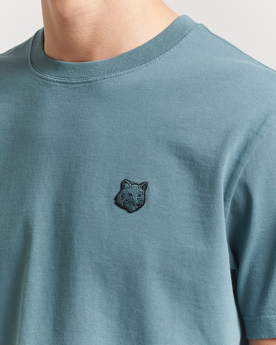 Men | T-Shirts | Maison Kitsuné | Tonal Fox Head T-Shirt Seine Blue