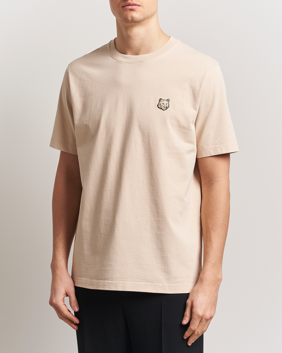 Men | T-Shirts | Maison Kitsuné | Tonal Fox Head T-Shirt Smoke Beige