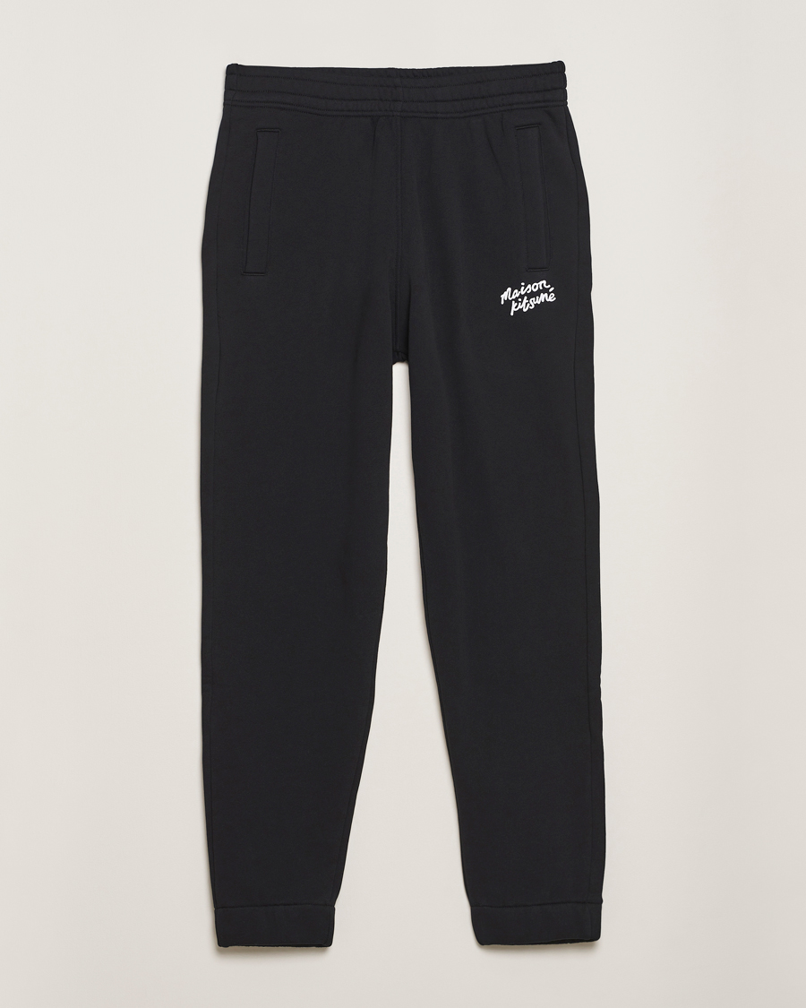 Men | Trousers | Maison Kitsuné | Handwriting Sweatpants Black