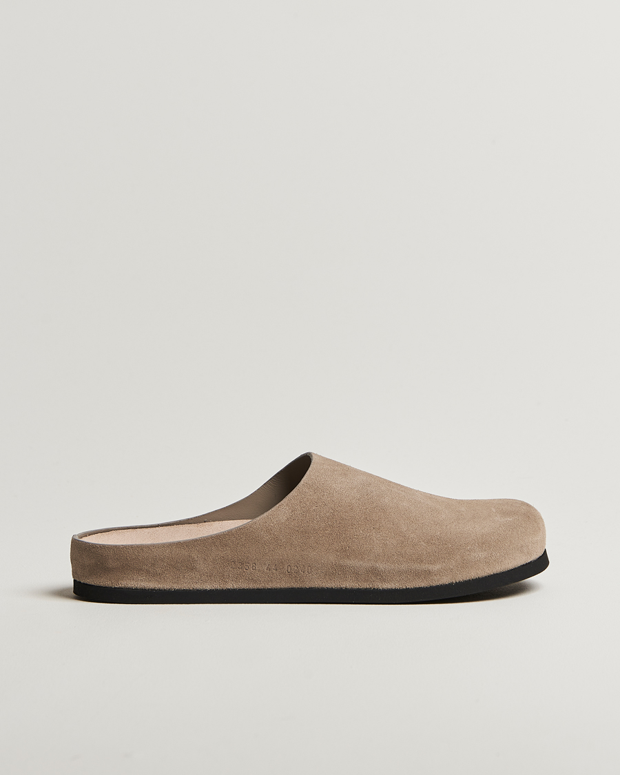 Men | Sandals & Slides | Common Projects | Suede Clog Taupe