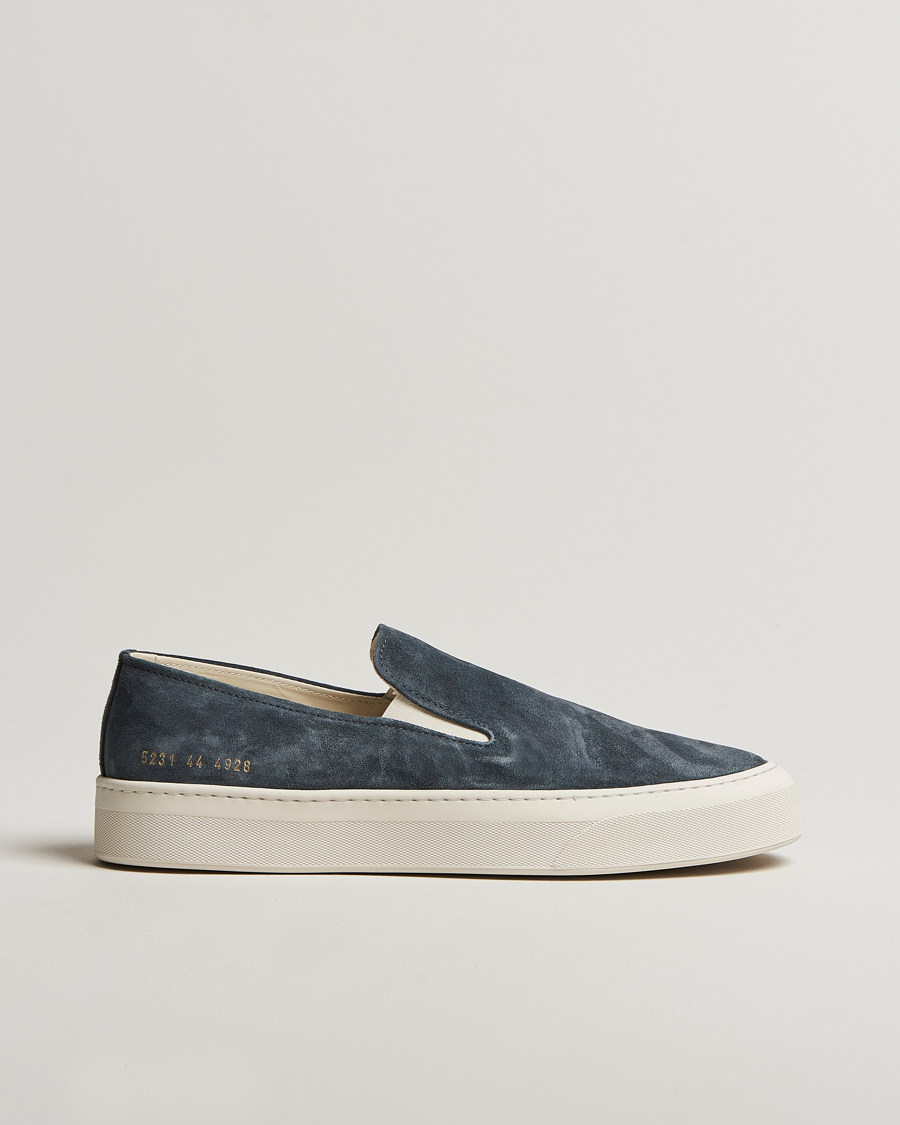 Men | Sneakers | Common Projects | Suede Slip On Sneaker Navy