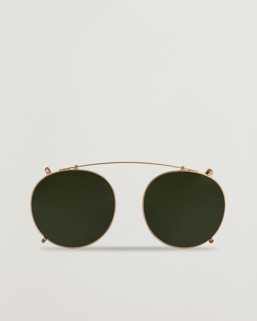 Men | Sunglasses | TBD Eyewear | Clip-ons Gold/Bottle Green