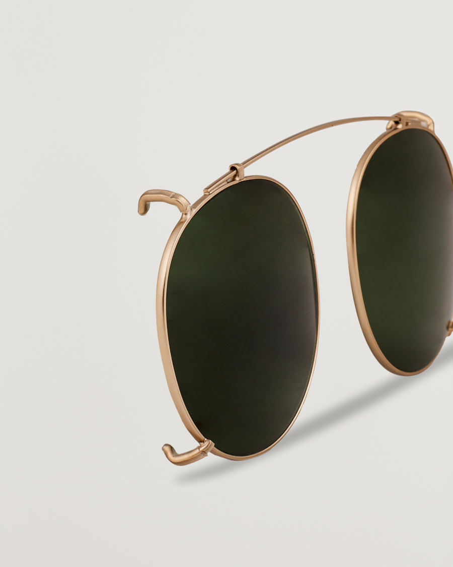 Men | Sunglasses | TBD Eyewear | Clip-ons Gold/Bottle Green