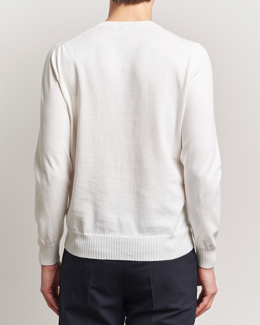 Men | Sweaters & Knitwear | Gran Sasso | Cotton/Cashmere Knitted Crew Neck Sweater Cream Melange
