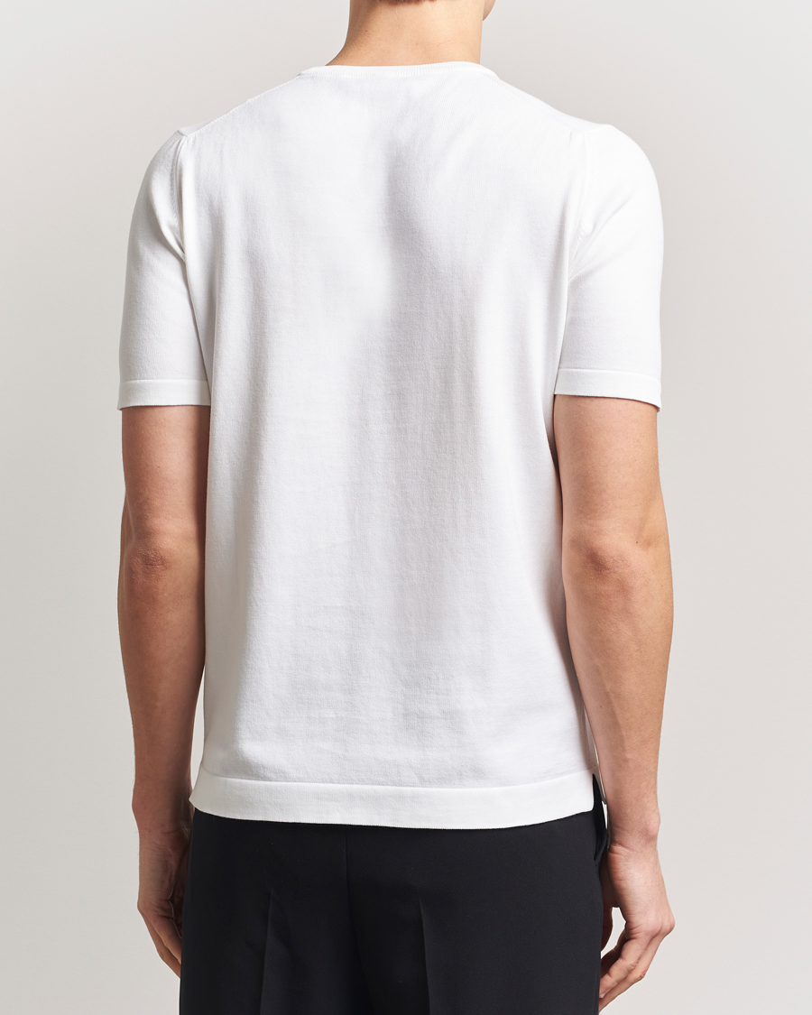Men | T-Shirts | Gran Sasso | Cotton Knitted Crew Neck T-Shirt White