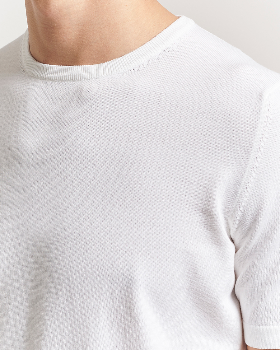 Men | T-Shirts | Gran Sasso | Cotton Knitted Crew Neck T-Shirt White