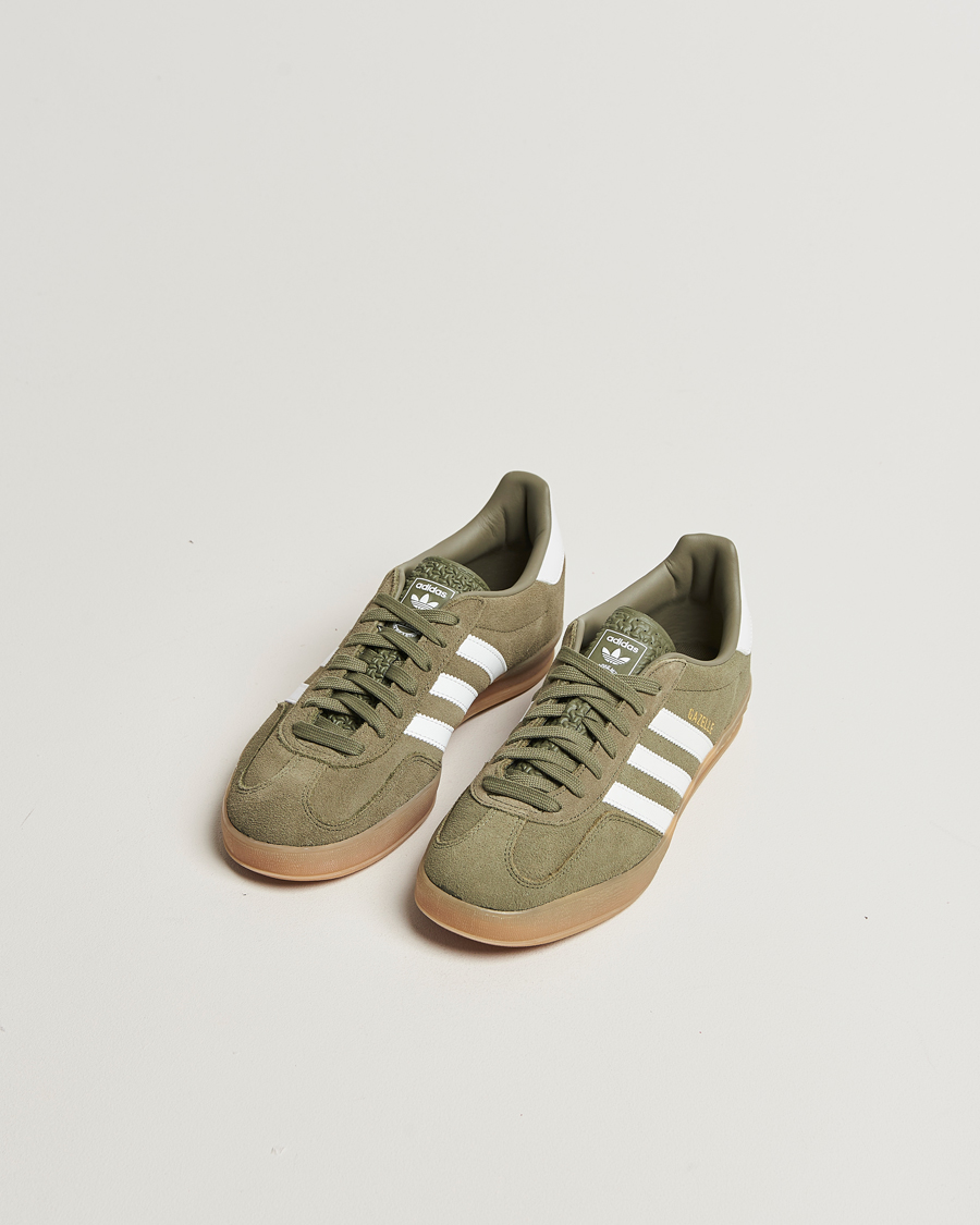 adidas Originals Gazelle Indoor Sneaker Olive/White at CareOfCarl.com adidas Originals Gazelle Indoor Sneaker Olive/White at CareOfCarl.com