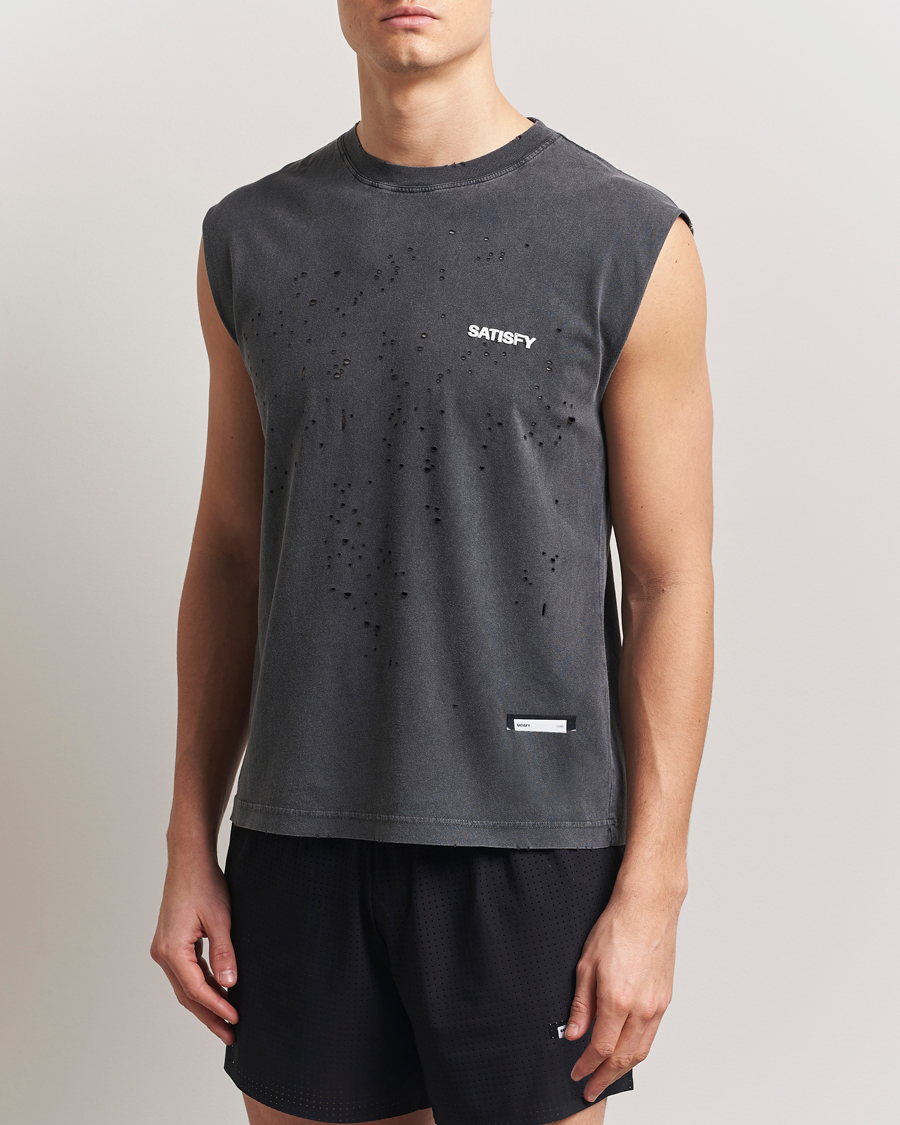 Men | T-Shirts | Satisfy | MothTech Muscle Tee Aged Black