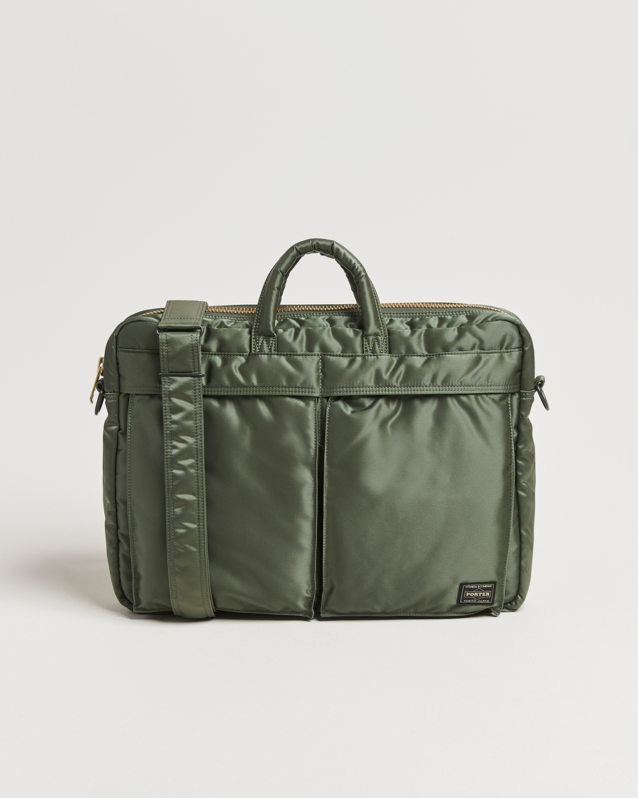 Men | Bags | Porter-Yoshida & Co. | New Tanker 2Way Document Bag Sage Green