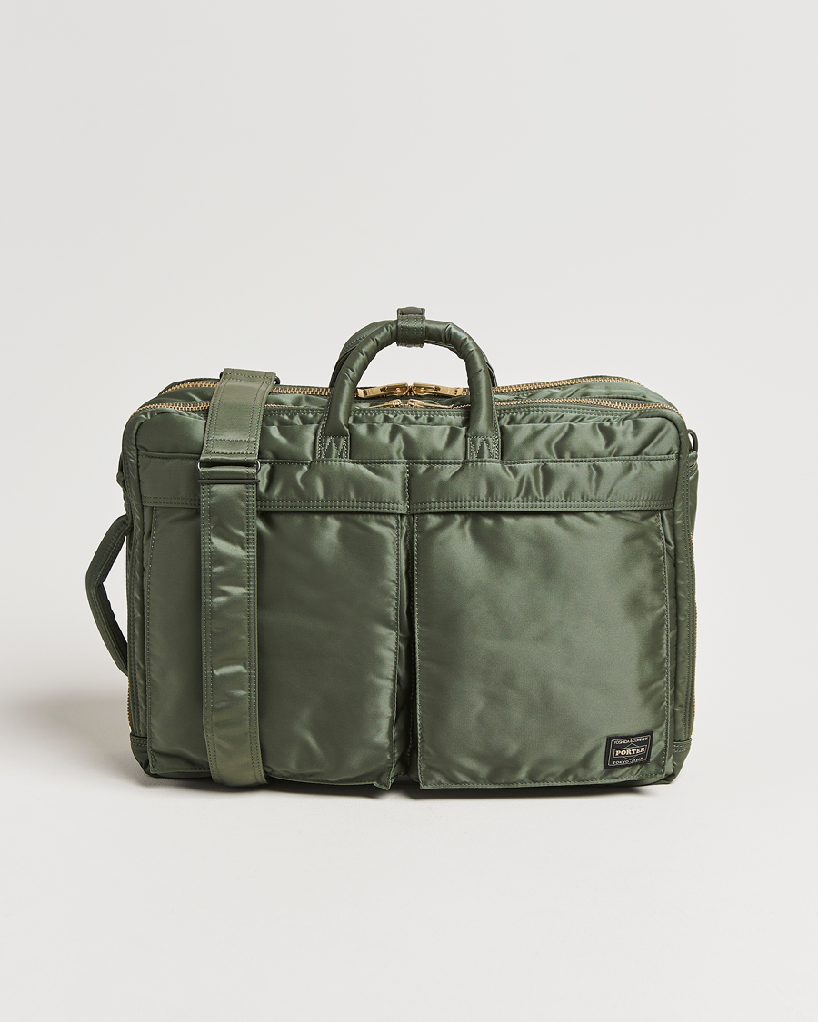 Men | Bags | Porter-Yoshida & Co. | New Tanker 3Way Document Bag Sage Green
