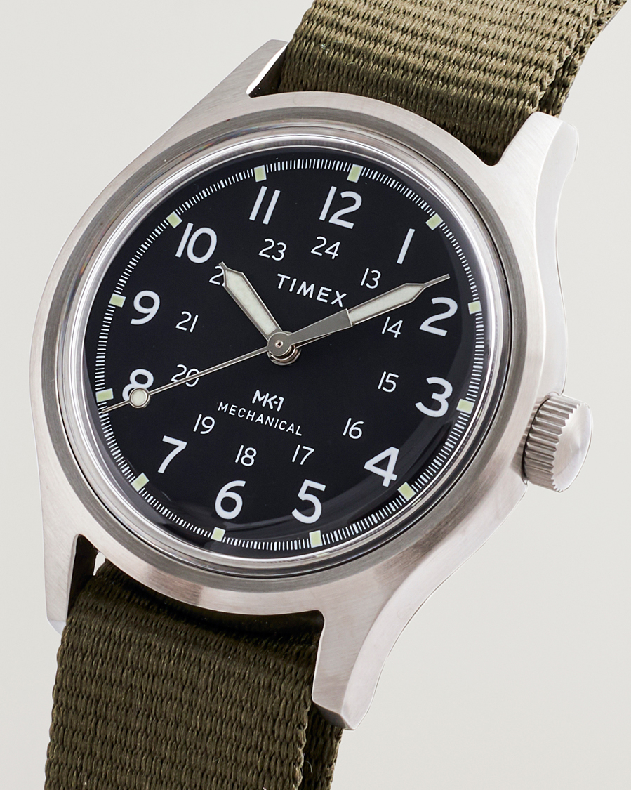 Men | Timex MK1 Hand Wind 36mm Green Black Dial | Timex | MK1 Hand Wind 36mm Green Black Dial