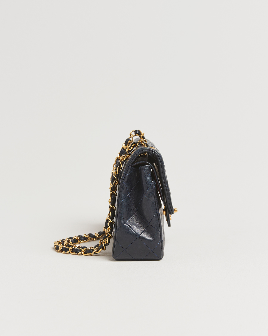 Men | Gifts for Her | Chanel Pre-Owned | Classic Small Double Flap Bag Lambskin Navy