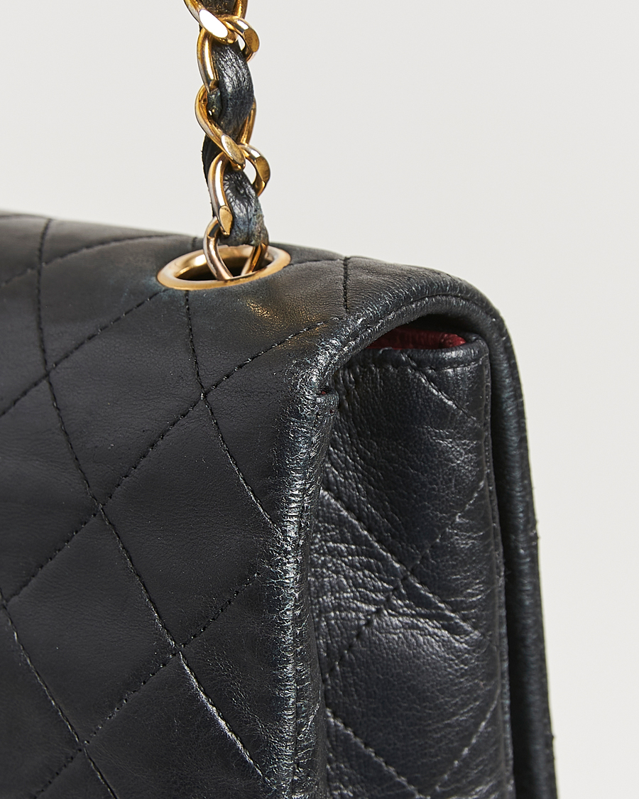 Men | Chanel Pre-Owned Classic Single Flap Bag Lambskin Black | Chanel Pre-Owned | Classic Single Flap Bag Lambskin Black