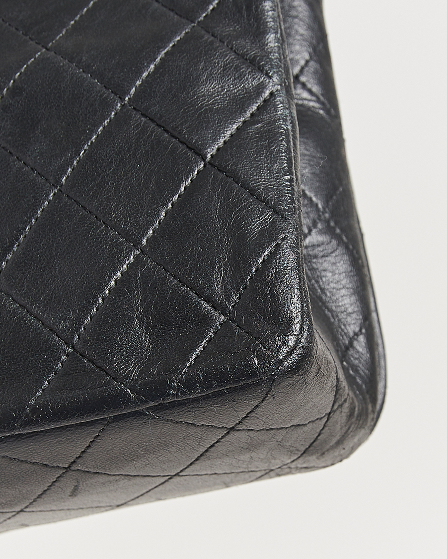 Men | Chanel Pre-Owned Classic Single Flap Bag Lambskin Black | Chanel Pre-Owned | Classic Single Flap Bag Lambskin Black