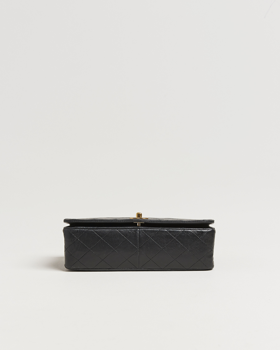 Men | Chanel Pre-Owned Classic Single Flap Bag Lambskin Black | Chanel Pre-Owned | Classic Single Flap Bag Lambskin Black