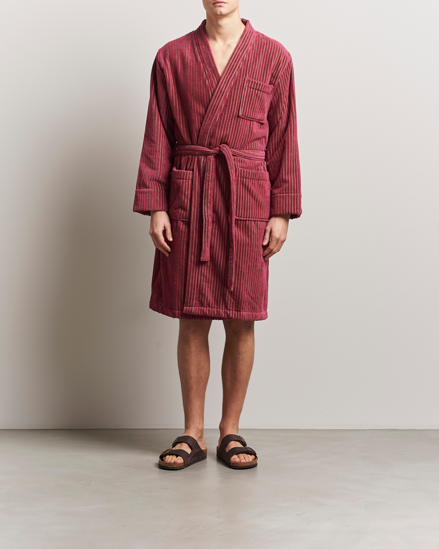 Men | OAS Striped Velour Robe Botanico | OAS | Striped Velour Robe Botanico