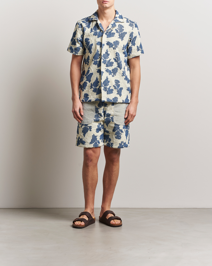 Men | Shirts | OAS | Short Sleeve Cuba Terry Shirt Sail Contrast