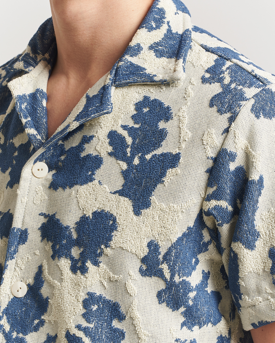 Men | Shirts | OAS | Short Sleeve Cuba Terry Shirt Sail Contrast