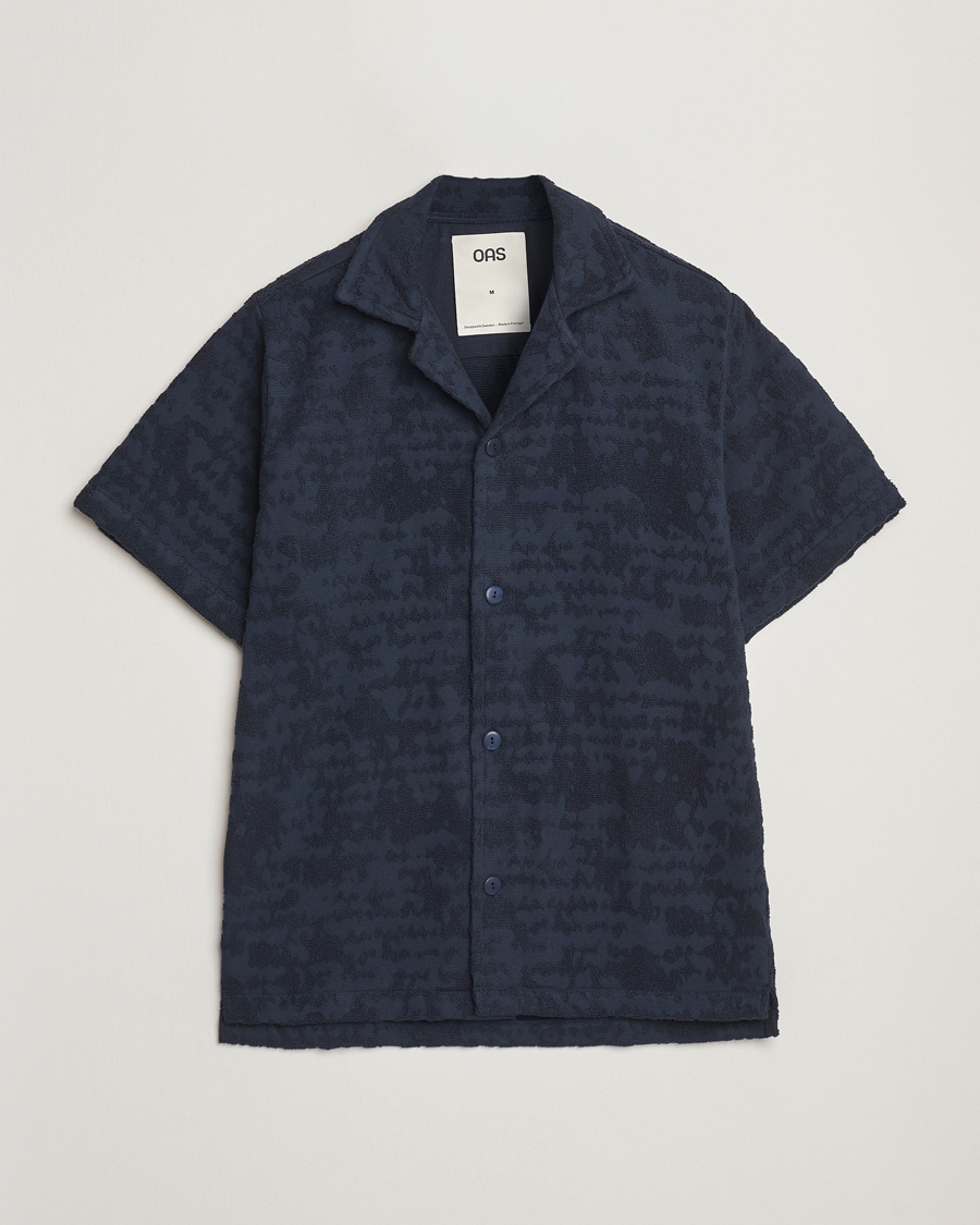 Men | Shirts | OAS | Short Sleeve Cuba Terry Shirt Night Lagoon