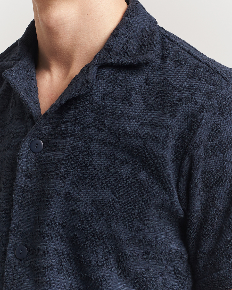 Men | Shirts | OAS | Short Sleeve Cuba Terry Shirt Night Lagoon