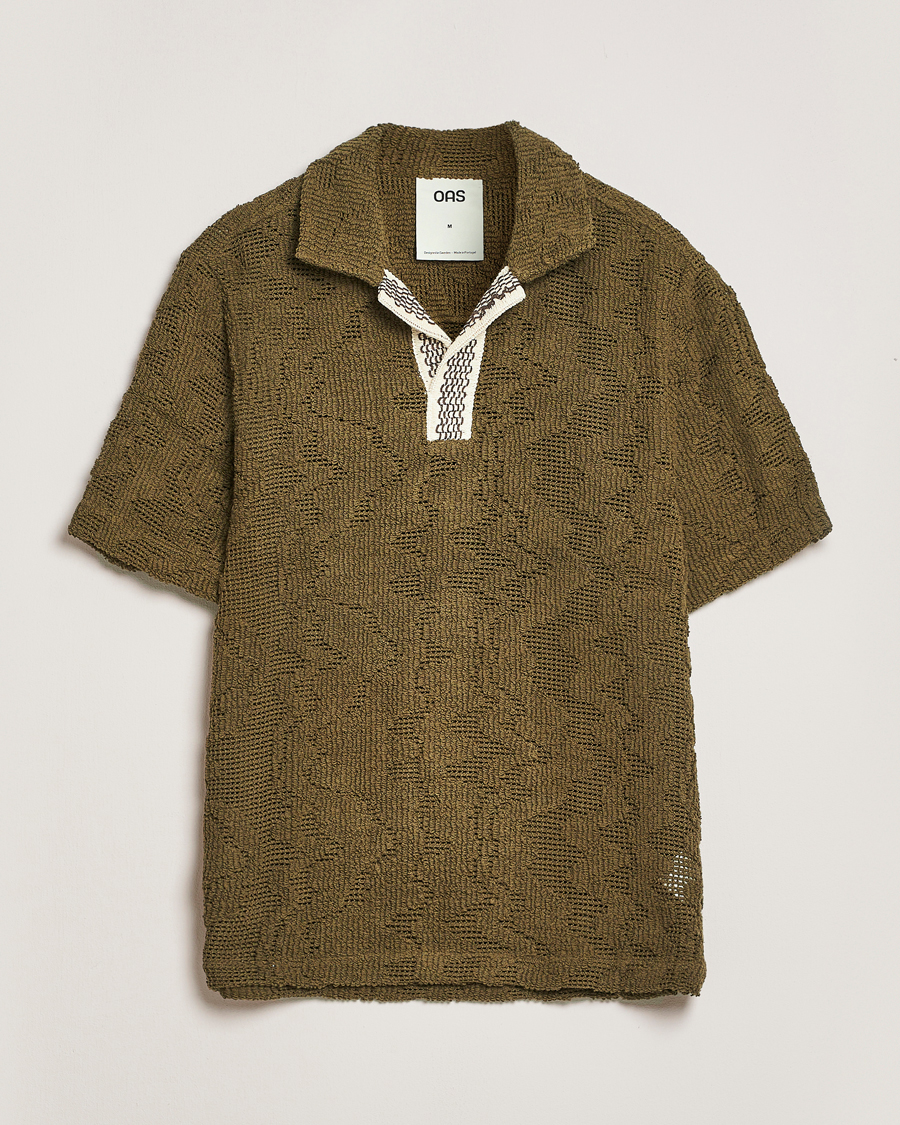 Men | Shirts | OAS | Cuba Crochet Shirt Pine Verve