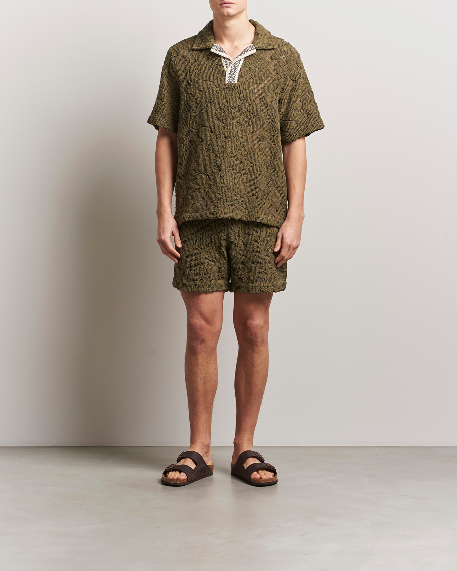 Men | Shirts | OAS | Cuba Crochet Shirt Pine Verve