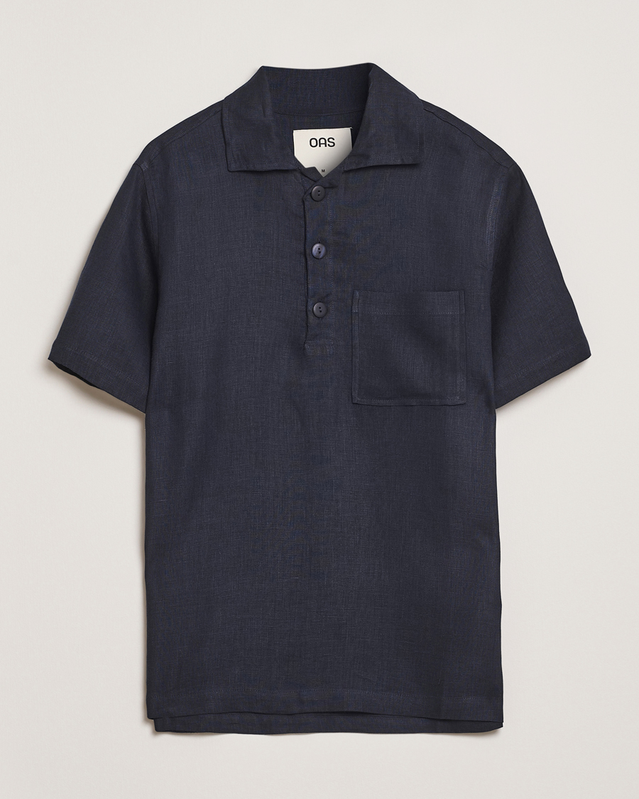 Men | Shirts | OAS | Cuba Linen Shirt Dark Navy