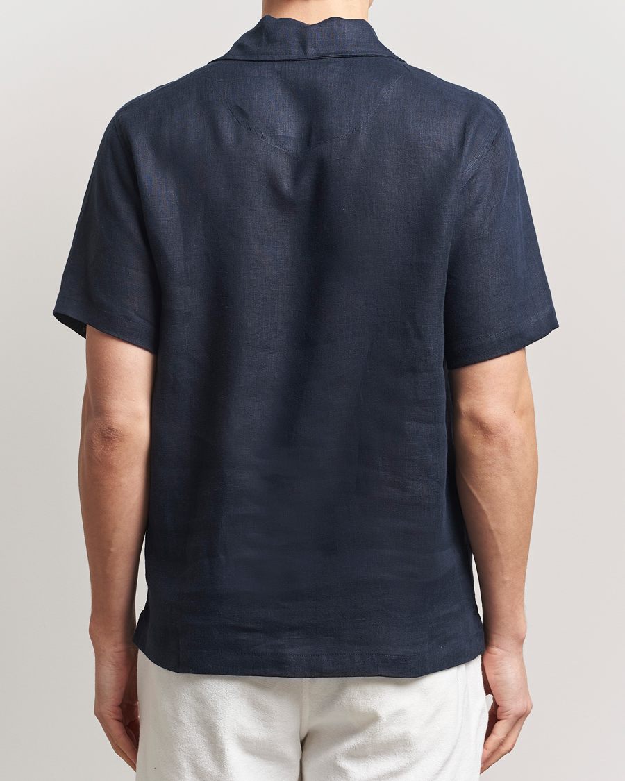 Men | Shirts | OAS | Cuba Linen Shirt Dark Navy