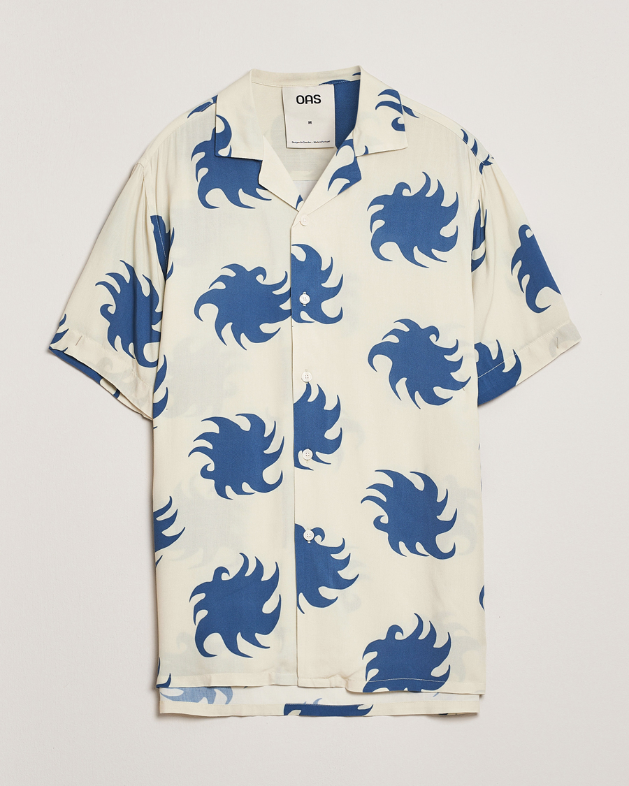Men | Shirts | OAS | Viscose Resort Short Sleeve Shirt Sky Ember