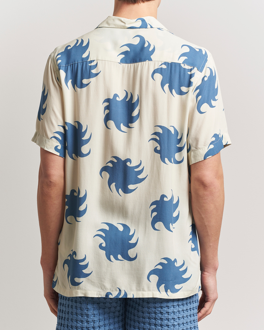 Men | Shirts | OAS | Viscose Resort Short Sleeve Shirt Sky Ember