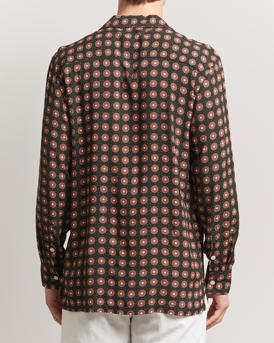 Men | Shirts | OAS | Long Sleeve Resort Viscose Shirt Coffe Lumo