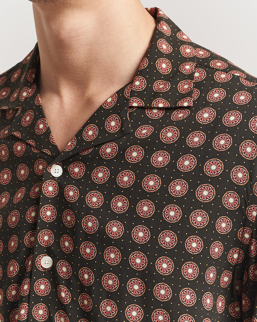 Men | Shirts | OAS | Long Sleeve Resort Viscose Shirt Coffe Lumo