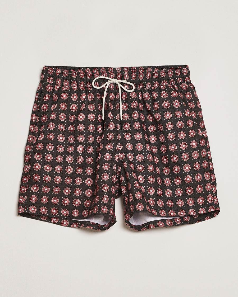 Men | Swimwear | OAS | Printed Swimshorts Coffe Lumo