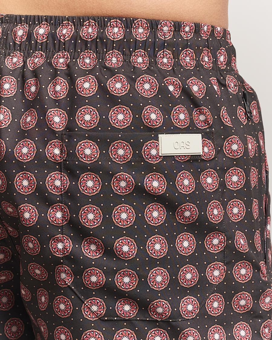 Men | Swimwear | OAS | Printed Swimshorts Coffe Lumo