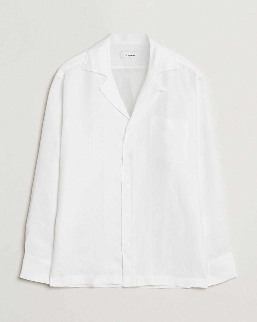 Men | Shirts | Lardini | Paul Linen Resort Shirt White