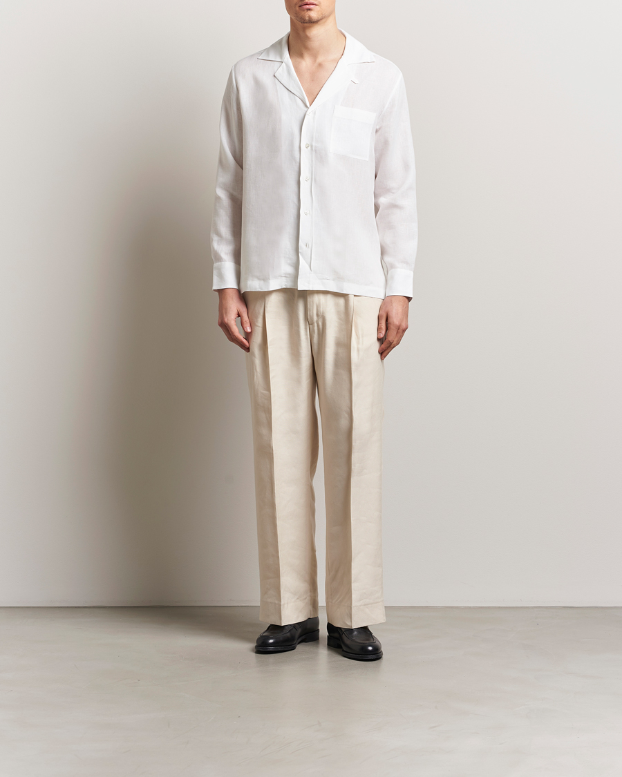Men | Shirts | Lardini | Paul Linen Resort Shirt White