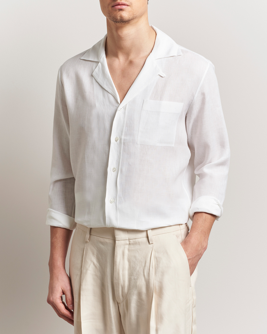 Men | Shirts | Lardini | Paul Linen Resort Shirt White