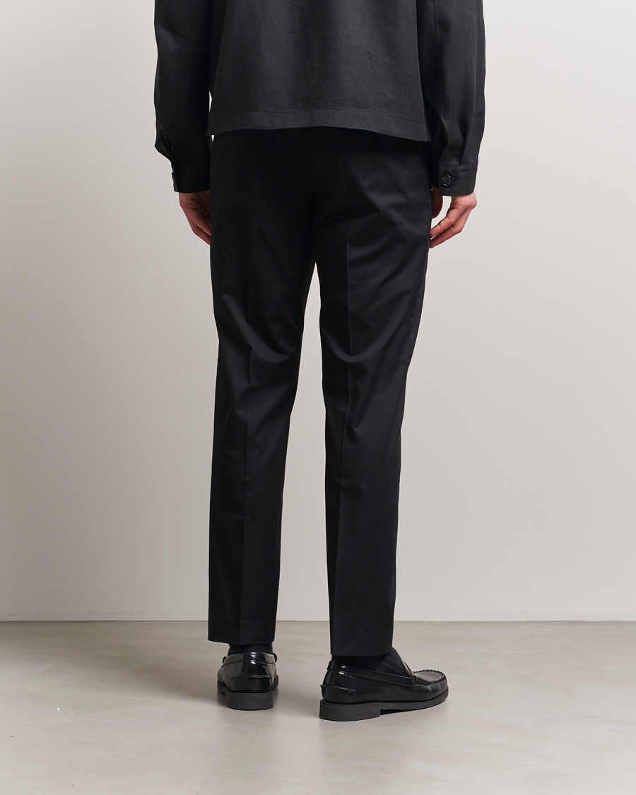 Men | Trousers | Tiger of Sweden | Tannen Cotton Drawstring Trousers Black