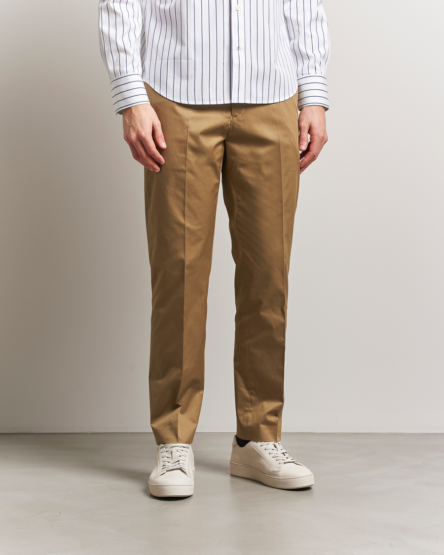 Men | Trousers | Tiger of Sweden | Tannen Cotton Drawstring Trousers Beige
