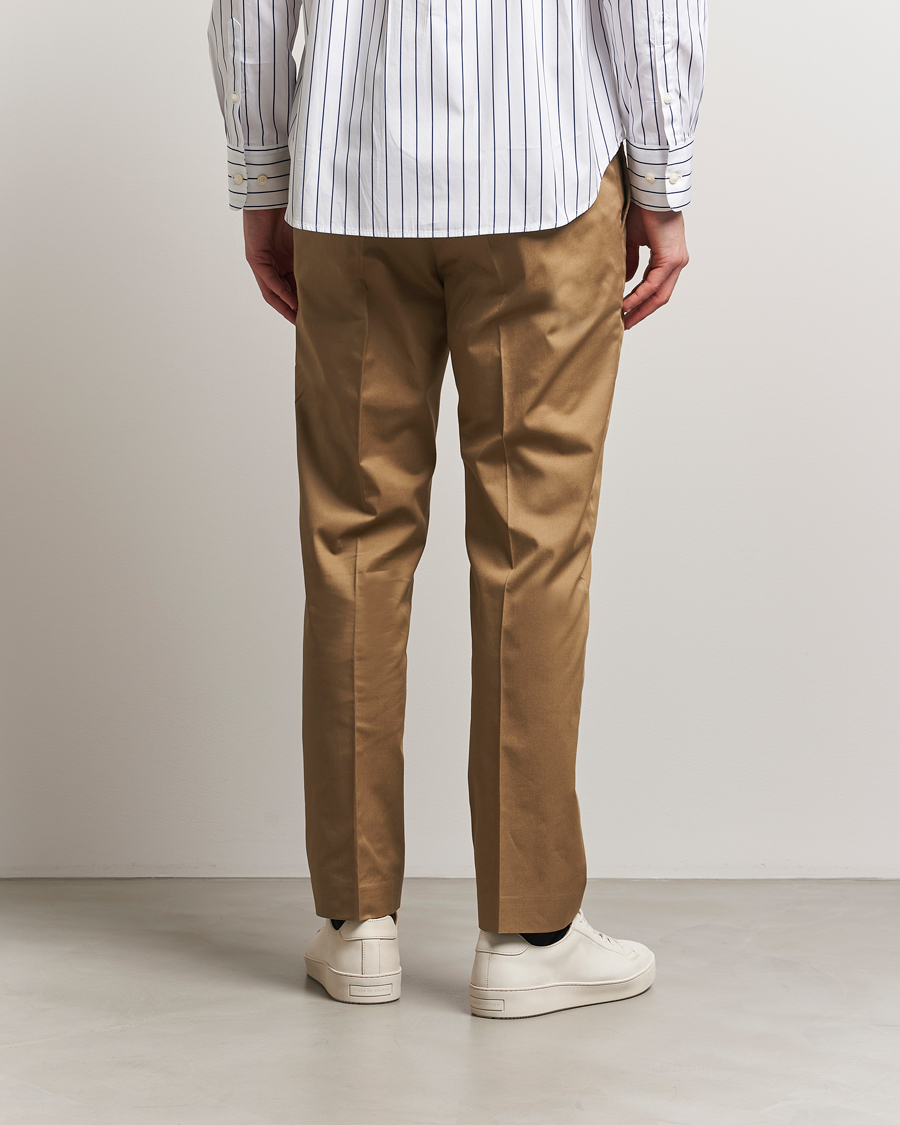 Men | Trousers | Tiger of Sweden | Tannen Cotton Drawstring Trousers Beige