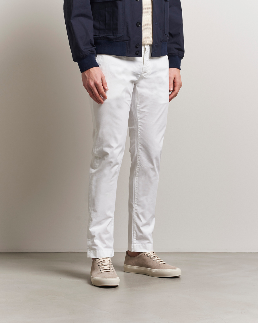 Men | Trousers | Jacob Cohën | Bobby Cotton Gabardine Chinos White