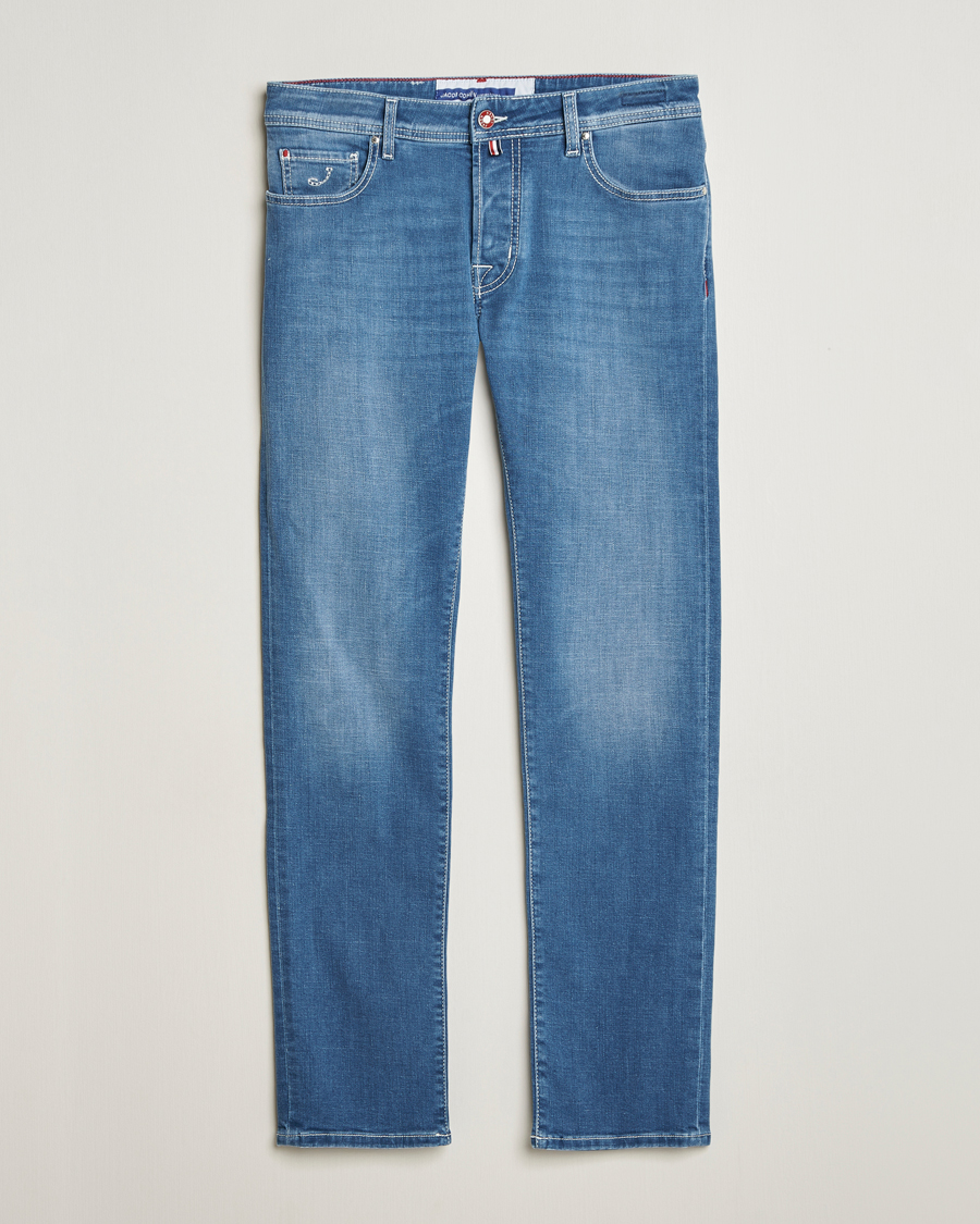 Men | Jeans | Jacob Cohën | Bard Slim Fit Stretch Vintage Jeans Medium Blue